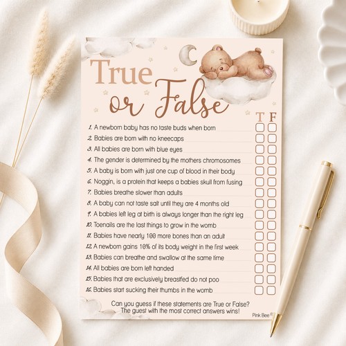 Baby shower game teddy - baby,