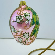 Joan Rivers Egg Ornament Pink