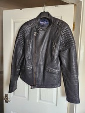 Superdry | Endurance | CIRCUIT RACER | Leather Biker Jacket | Black | Large | A5