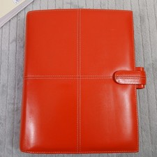 Filofax Cross Italian Leather Personal Organiser Red A5 with contents