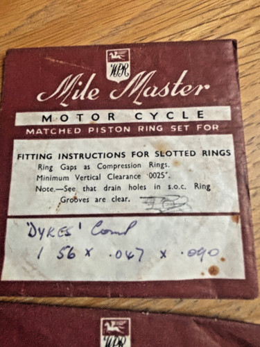Agusta 125 piston rings - mv,