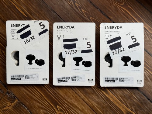 Ikea eneryda black knobs - black,