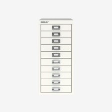 Bisley 10 Multi Drawer Desktop Cabinet Chalk White | 24 Hour Weekday Delivery
