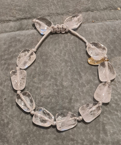 Lola rose clear quartz - clear, beaded