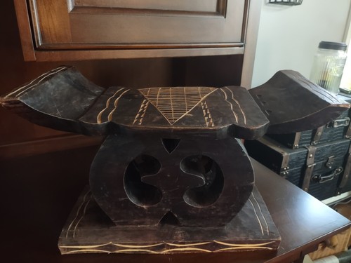Ashanti african tribal stool - tribal,