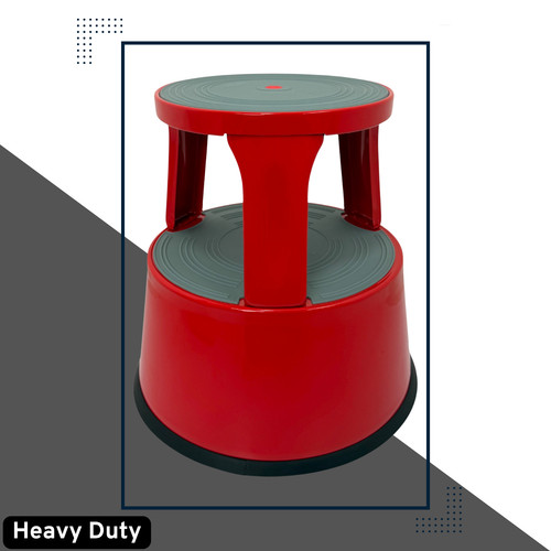 Durable red steel kick step - red,