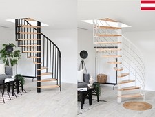 Indoor Space-Saving Spiral Stair for Ceiling Opening Min. 101x57cm Max. 155x84cm