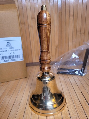 Solid brass bell - bell, 4"