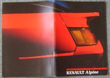 Renault Alpine GTA V6 & Turbo 1988-89 FRENCH Brochure