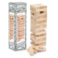 Toyrific Stack and Fall Tumble Tower Game Stacking Balance Game Set 57 Wooden