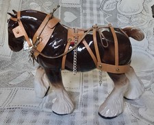 Vintage Clydesdale Horse Figurine Made in England Ceramic/Porcelain
