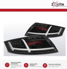 Audi TT 8J Model 07-13 LED Black Rear Tail Lights Light Bar Dynamic Indicators