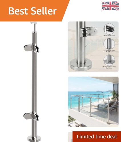 Sleek glass railing post 110cm - glass,