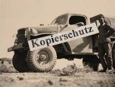 Photo Africa DAK captured Dodge truck truck "our speedster" soldier tropical uniform 