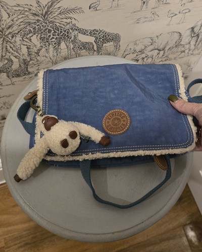 Kipling blue canvas crossbody - kipling,