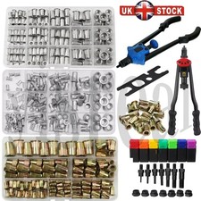 150Pcs Rivet Nut Kit Riveter Gun Heavy Duty Riveting Rivets Nutsert Tools Rivnut