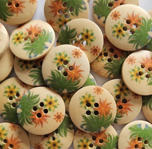 25mm large flowers print - 25mm, x