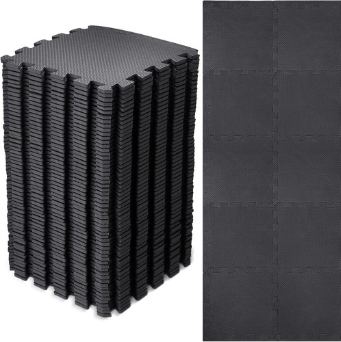 Black interlocking mat - interlocking, yoga