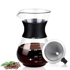 200/400ml Pour Over Coffee Maker With Stainless Steel Filter Chemex Household UK