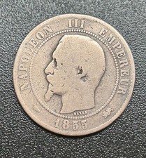 1855 Napoleon III Dix Centimes