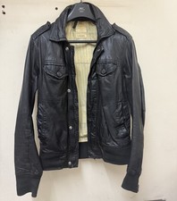 Diesel Leather Jacket Men’s 100% Genuine Leather Size M Cotton Good Condition