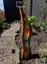 Stained Glass Garden Sculpture