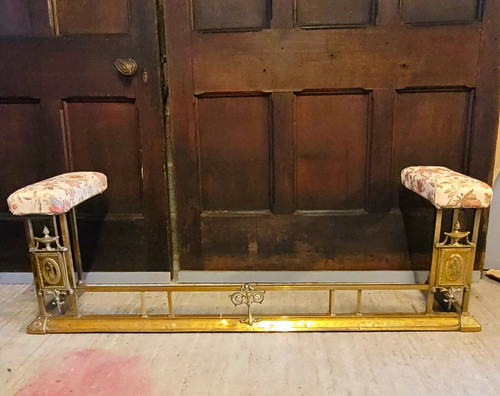 Victorian brass fireplace - victorian,