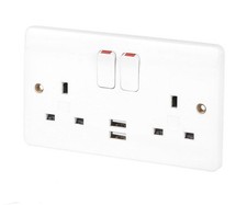 MK K2744WHI Twin Double 2 Gang