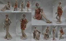 Art Deco Roaring 1920s & Charleston Lady Figurines By Leonardo Collection Bnib