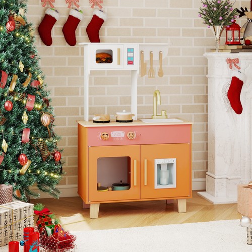 Wooden play kitchen - wooden,