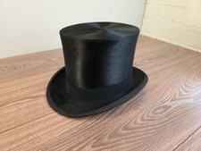 Vintage Silk Top Hat Black