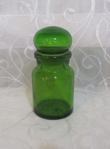 Vintage green glass - green,