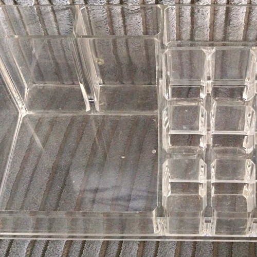 Clear acrylic tiered make - clear,