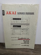 Akai Model UC-K3/J/L UC-U3E UC-U3 UC-U4 Tuner, Amp, Cassette Service Manual