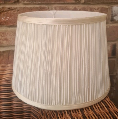 Cream pleated fabric lamp - cream,