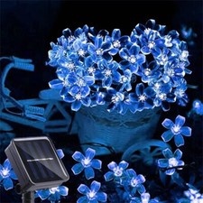 🌸 Solar Garden Flower String Lights – Waterproof Outdoor LED Fairy Garland
