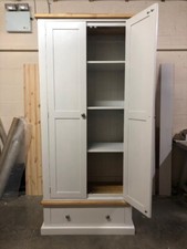Painted Linen/ Larder Cupboard with Drawer- 2m- Hand Made Bespoke- Pavilion Grey