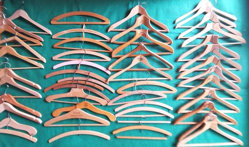 Vintage wooden hangers incl - vintage,