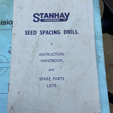 Stanhay seed spacing drill instruction & parts handbook 1959