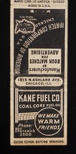 1940s Kane Fuel Co. Coal Coke Fuel Oil 1815 N. Ashland Ave. Chicago IL Cook Co