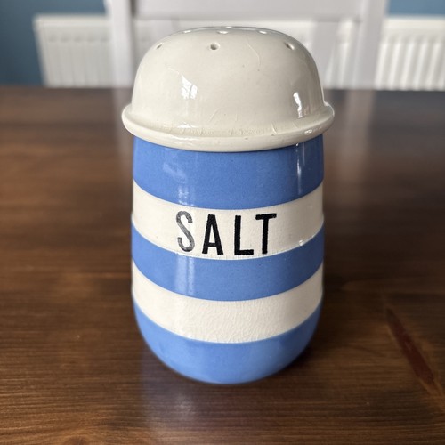 Green cornishware salt - g,