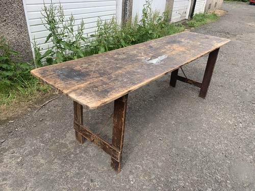 Vintage wooden folding trestle - wooden,