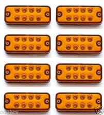 8 pcss 24V LED Front Side Marker AMBER Lights for Trucks Chassis Volvo Scania