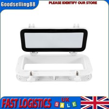 ABS Boat Yacht Porthole Window Hole Portlight Hatch Black + White