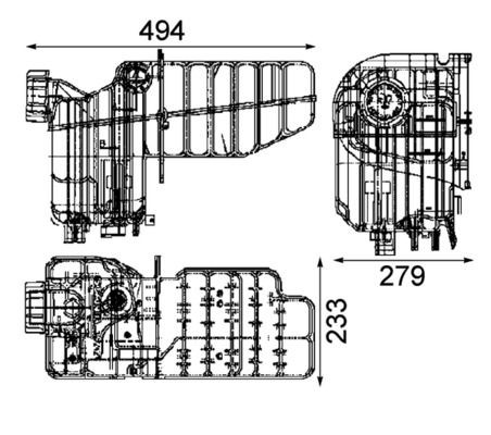 Coolant expansion tank with - expansion,