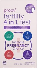Proov Fertility 4 in 1 Test - 1 Cycle Test Kit (20 tests) NEW+ Plus 5 Xtra Test