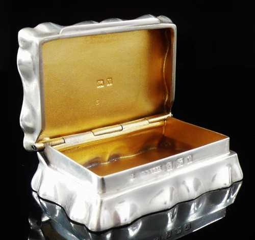 Sterling silver snuff box s - sterling, box,