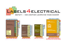 18th Edition ELECTRICAL PRECUT PAGE MARKERS TABS LABELS IET BS7671 ON SITE GUIDE