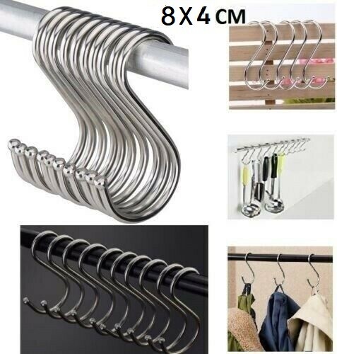 8cm stainless steel hooks - stainless,