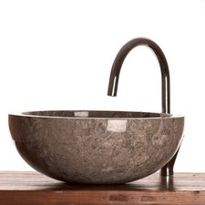 Grey Marble Stone Basin 40 cm ( WA002 ) for bathrooms.
